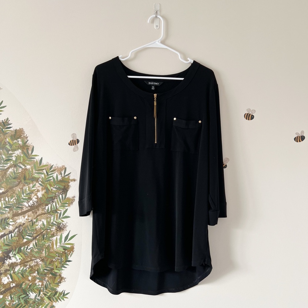 Ellen Tracy blouse black XL